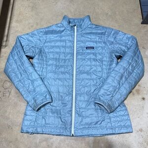 Patagonia Women's Light Blue Puffer Jacket